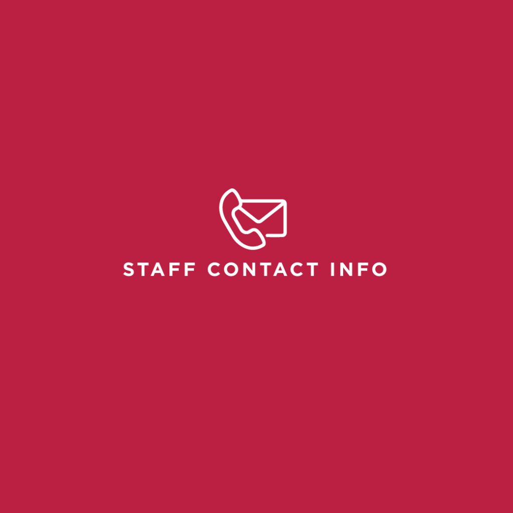 Staff Contact Information